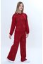 Girl's 2-Piece Set Stone Embroidered K Hooded Sweatshirt & Elastic Waist Wide Leg Sweatpants with Pockets - 2