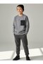 Boy's Cotton Thin Sweatshirt with Pocket Detail - 5