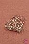 Minimum 1 Year Old Baby Girl Birthday Crown with Crystal Stones - Party Wedding Engagement Princess Hair Bun Clip - 2