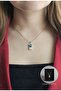 Zircon Stone Teddy Bear Figured Steel Necklace – Gold Color, Boxed Shipping - 2