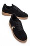 Women's Black Suede Butterfly Star Buckled Casual Sneakers - 2