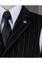 Italian Style Men's Mono Collar Shirt C Striped K Melton Cepken Y Vest Black T20012-01 - 2
