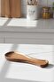 Favorite 2201 Acacia Wood Spoon Rest - Countertop Wooden Spoon Holder - 2