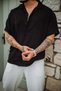 Men's Crepe Fabric Oversized Shirt - 3