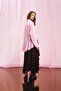 Burgundy Satin Midi Skirt 17285 - 4