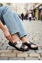 Noble 2007 Zenne Black Leather Slippers