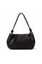 Soft Leather Women's Hand and Shoulder Bag with Thin Strap Design and Gold Detailing