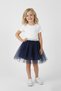 Navy Blue Glitter Girls' Tutu Skirt for April 23, October 29, May 19 Weddings, Birthdays and Parties
