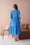 Women's Crew Neck Lined Embroidery Detail Flounce Woven Dress 23101 - 8