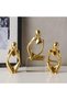 OneDcor Thinker Statue Abstract Art Sculpture Set Of 3 Modern Resin Collectible Figurines - 6