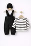 Baby Boy 3-Piece Knitwear Holiday Set Knitwear Sweater and Beret Salopet Jumpsuit Set
