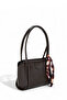 Women's Shoulder Bag with Scarf Detail and Strap - 2