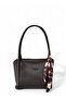 Women's Shoulder Bag with Scarf Detail and Strap - 3