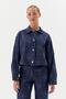 Denim Coat with Sprinkled Stones Indigo - 3