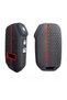 Kia Compatible Sportage, Seltos, Ceed, Sorento, Cerato, Kx5, Kx-Cross, Forte, Soul Patterned Silicone Key Case Cover (Black Red) - 5