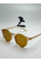 New York U.S. Model Nude Frame Brown Glass Round Unisex Sunglasses Uv400 Protection - 3