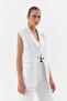 Oversized Slim Vest White