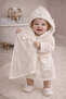 100% Cotton White Baby Bathrobe Set / Baby Girl White Bathrobe Set / Gift Newborn Bathrobe Set - 3