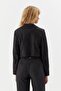 Striped Denim Short Jacket Black - 3