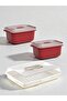 Rectangular Lockable Pyrex Cake Pastry Storage Container 45 cm Large Size 2-Piece 500ml Storage Container - 3