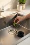 Drain Plug with Strainer Set of 2 Kitchen Bathroom Sink Stopper Chrome Plated Stainless Steel Strainer and Drain Plug - 3