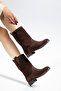 Genuine Suede Leather Women's Pull-On Long Boots, Sizes 36 to 41 - 2