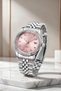 Women's Metal Wristwatch with Stone Detail Silver Band in Special Box - 5