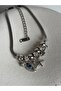 Silver Color Zircon Stone Starfish and Evil Eye Beaded Charm Bracelet - 2