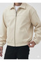 Atk Clothing Men's Black Oversized Zipper Faux Leather Bomber Jacket - 2