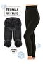 Women's Black Seamless Thermal Plush Tights Outwear - 4