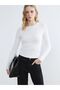 Lcw Vision Crew Neck Corded Fabric Women's Bodysuit