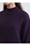 Lcw Modest Purple Half Turtleneck Women's Knitwear Tunic - 3