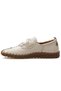 Şebik Genuine Leather Orthopedic Women's Casual Shoes Beige - 4
