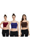 3-Piece Thin Strap Basic Crop Tank Top (Bustier) - Casual Stylish Design