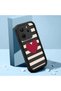 Xiaomi Redmi Note 14 Compatible Black Silicone Heart Pattern Lens Protection Shock Absorbing Flexible Case - 3