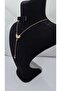 Stainless Steel Gold Color Winged Infinity Model Star Detailed Zircon Stone Necklace - 3