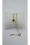 Stainless Steel Gold Color Vintage Style Green Zircon Stone Necklace - 6