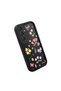 Samsung Galaxy A16 Compatible Black Silicone Flower Pattern Lens Protection Shock Absorbing Flexible Case - 3