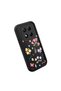 Redmi Note 14 Pro Plus+ 5g Compatible Black Silicone Flower Pattern Lens Protection Shock Absorbing Flexible Case - 4