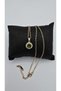 Stainless Steel Gold Color Vintage Style Green Zircon Stone Necklace - 7