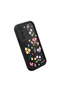 Samsung Galaxy S22 Compatible Black Silicone Flower Pattern Lens Protection Shock Absorbing Flexible Case - 3