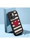 Infinix Hot 50I Compatible Black Silicone Heart Pattern Lens Protection Shock Absorbing Flexible Case - 2