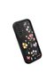 Samsung Galaxy A33 5g Compatible Black Silicone Flower Pattern Lens Protection Shock Absorbing Flexible Case - 3