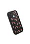 Realme C21 Compatible Black Silicone Flower Pattern Lens Protection Shock Absorbing Flexible Case - 3