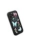 iPhone 14 Pro Compatible Black Silicone Lens Protection Shock Absorbing Flexible Case Butterfly Pattern - 3
