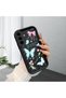 Samsung Galaxy A36 Compatible Black Silicone Lens Protection Shock Absorbing Flexible Case Butterfly Pattern