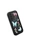 Samsung Galaxy S22 Compatible Black Silicone Lens Protection Shock Absorbing Flexible Case Butterfly Pattern - 3