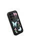 Samsung Galaxy S23 Ultra Compatible Black Silicone Lens Protection Shock Absorbing Flexible Case Butterfly Pattern - 3