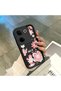 Tecno Camon 20 Pro 5g Compatible Black Silicone Lens Protection Shock Absorption Flexible Case Floral Butterfly Pattern