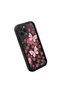 iPhone 14 Pro Max Compatible Black Silicone Lens Protection Shock Absorbing Flexible Case Floral Butterfly Pattern - 3